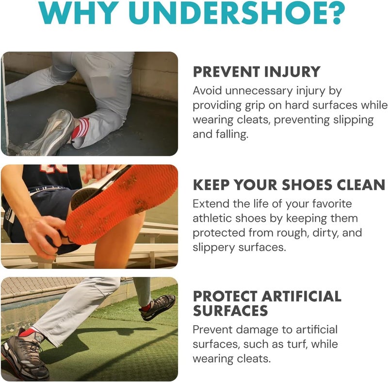 EVENup Undershoe Non-Slip Guards for Athletic Shoes & Cleats, Shoe Protective Covers, Court & Field Shoe Grips, Prevents Damage & Slips, Medium - Image 4